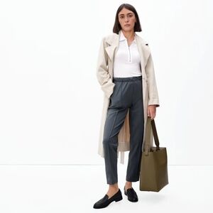 Everlane Dream Pant Dark Gray Slate Women High Rise Crop Pull On Ponte